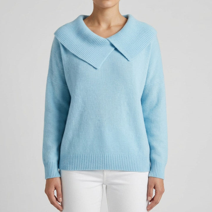 Lucia – Pulover Confortabil cu Guler Generos