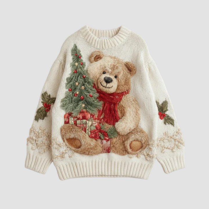 Elena – Pulover Festiv cu Detalii Decorative