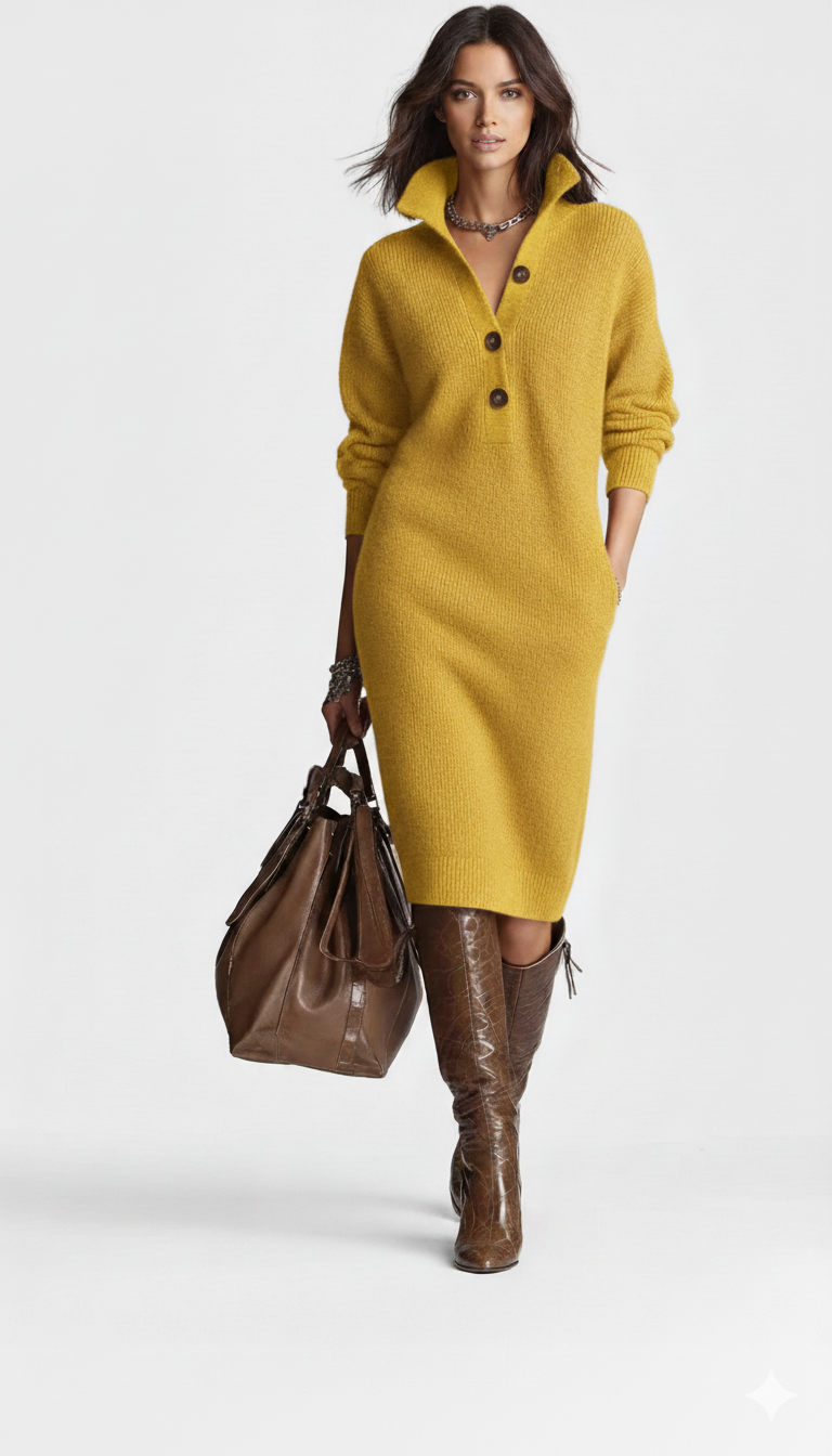 Iulia - Rochie Casual Călduroasă