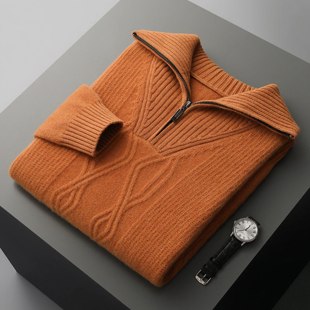 Wilfred - Pulover din lână cu fermoar