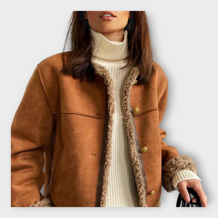 Justine - Jachetă Elegantă din Piele Naturală