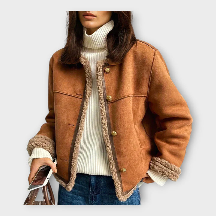 Justine - Jachetă Elegantă din Piele Naturală