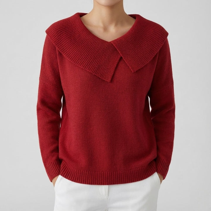 Lucia – Pulover Confortabil cu Guler Generos